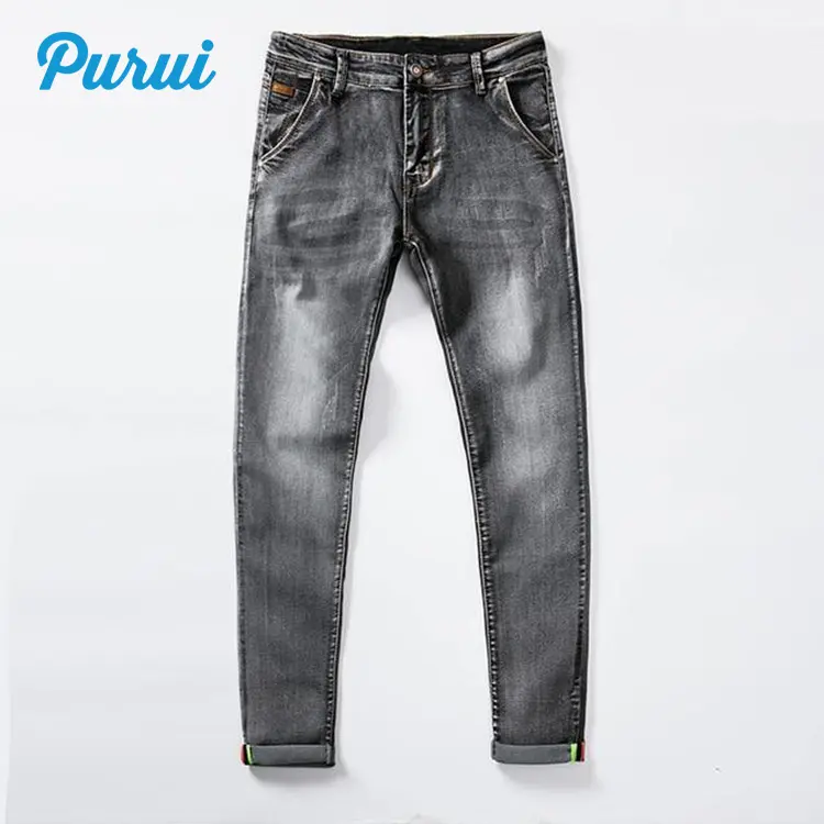 Japanese quality colored denim men's jeans stretch pants cotton carpenter jeans