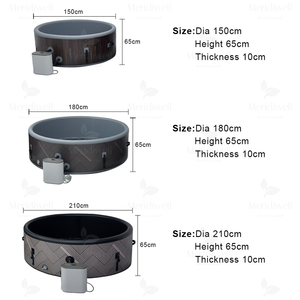 Vente en gros Jacuzzi Spa extérieur économique haute sécurité, baignoire gonflable DWF à ressorts séparés, bain à remous intérieur et portable - Product Image 2