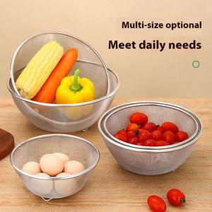 Panier <span class=keywords><strong>de</strong></span> lavage <span class=keywords><strong>manuel</strong></span> en acier inoxydable pour riz et légumes, outil <span class=keywords><strong>de</strong></span> <span class=keywords><strong>cuisine</strong></span> domestique, bol <span class=keywords><strong>de</strong></span> drainage et filtre pour fruits et légumes - Product Image 4