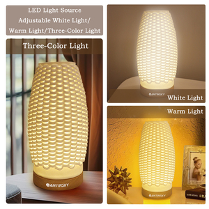 โคมไฟเซรามิกพิมพ์ 3 มิติ ANTINSKY D0005 ของตกแต่งบ้านและโต๊ะทำงานสุดสร้างสรรค์ พร้อมการขึ้นรูปพลาสติกสำหรับตกแต่งข้างเตียงและโต๊ะทำงาน - Product Image 5