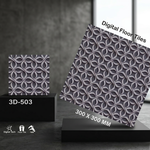 Carreaux de sol en céramique 300x300mm 30x30cm 12x12, effet marbre Calacatta 3D, émaillés numériquement, brillants - Product Image 6