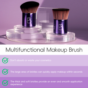 แปรงคา<span class=keywords><strong>บ</strong></span>ูกิสีม่วง 2 ชิ้น แบ<span class=keywords><strong>บ</strong></span>พกพา หัวแปรงแ<span class=keywords><strong>บ</strong></span>นเฉียง สำหรับรองพื้นชนิดน้ำ ครีม แป้งฝุ่น <span class=keywords><strong>บ</strong></span>ลัชออน แปรงคา<span class=keywords><strong>บ</strong></span>ูกิขนาดใหญ่ ขนแปรงฟู - Product Image 4