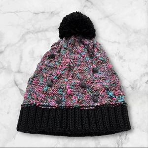 Excelente calidad estilo de moda POM Sport Beanie 85% acrílico 15% lana Jacquard patrón cálido invierno Beanie - Product Image 6