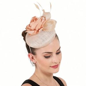 Tocado de Gasa Floral para Novia, Sombrero de Fiesta de Gala Occidental Aristocrático de Alta Gama, Diadema, Sombreros y Fascinadores para Mujer - Product Image 4