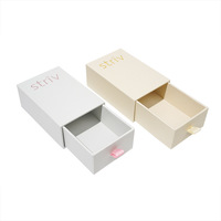 Boîtes rigides en papier avec logo personnalisé, boîte cadeau coulissante de luxe avec ruban et languette de tirage pour emballages de bijoux et de cosmétiques