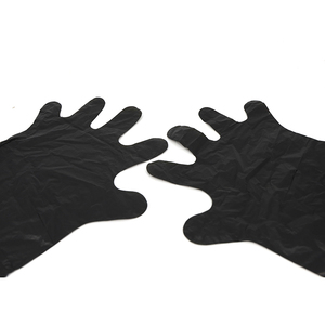 Nouveaux gants <span class=keywords><strong>en</strong></span> <span class=keywords><strong>plastique</strong></span> jetables de ménage de merde de chien couleur noire - Product Image 5
