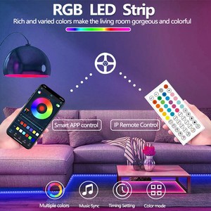 ชุดไฟ LED RGB 5050 พร้อมรีโมทบลูทูธ 44 ปุ่ม และควบคุมผ่านแอปสมาร์ทโฟน ซิงค์เพลง เปลี่ยนสีได้ - Product Image 2