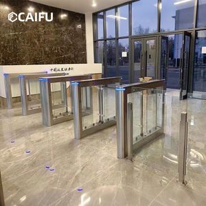 Barrière de contrôle d'accès piétonnier à portail battant, fabrication directe d'usine, avec reconnaissance faciale et lecture de carte pour les parcs et les zones panoramiques - Product Image 5