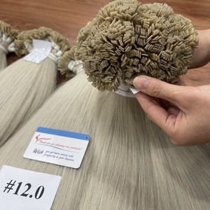 ผมต่อเคราตินสีขาวปลายแบนผมเวียดนาม - Product Image 1