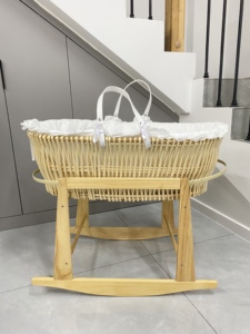 Nuovo Cesto <span class=keywords><strong>per</strong></span> Neonati in Vimini Naturale Fatto a Mano Personalizzato 2026, Arredamento <span class=keywords><strong>per</strong></span> Camera da Letto dei Bambini 0-6 Mesi - Product Image 2