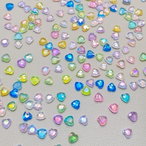 San Valentino con cuore in resina strass da matrimonio con cuore a forma di cuore decorazione per creazione di gioielli fai da te 1000 pezzi - Product Image 6