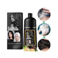 Joynna 500Ml Action Rapide Longue Durée Couleur des Cheveux Teinture Shampooing Crème Naturelle à Base de Plantes Couverture de Cheveux Blancs pour Hommes Femmes