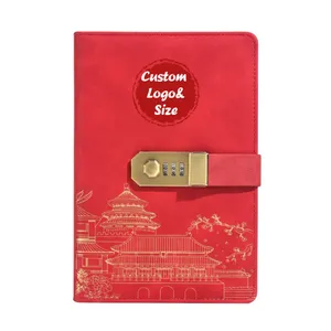 Высококачественная винтажная шифровальная книга A5 с замком, литературный изысканный блокнот, настраиваемый замок паролем, блокнот