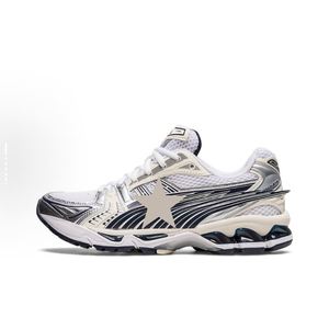 Sneakers de course rétro gris argenté, chaussures de sport respirantes en mesh de luxe pour hommes - Product Image 2