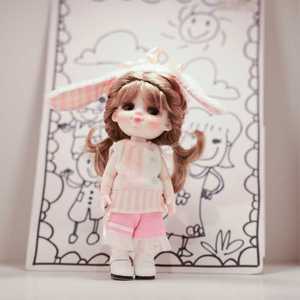 15cm nouveau à la mode mignon bleu tout en céramique épingle à cheveux doux dessin animé BJD poupée <span class=keywords><strong>fille</strong></span> <span class=keywords><strong>jouet</strong></span> ornement haut de gamme <span class=keywords><strong>jouet</strong></span> en plastique pour les Festivals - Product Image 3