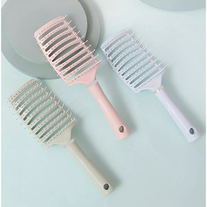 Cherry blossom pink fluffy <b>comb</b>, high crown <b>comb</b>, macaron-shaped large curling <b>comb</b>, massage <b>comb</b>, styling <b>comb</b>, home use <b>comb</b>. - Product Image 1