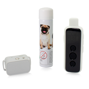 Collier <span class=keywords><strong>anti</strong></span>-<span class=keywords><strong>aboiement</strong></span> intelligent pour chien avec pulvérisation à distance, 2 niveaux réglables, étanche IPX5 - Product Image 1