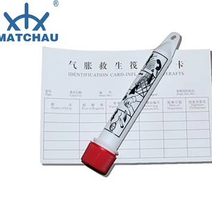 MATCHAU Ventes Flash Tube d'identification homologué Solas pour radeau de sauvetage avec corde rouge et carte d'identité - Product Image 1