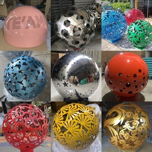 Ornements décoratifs de grande sculpture abstraite extérieure en paysage immobilier d'acier inoxydable faits sur commande - Product Image 4