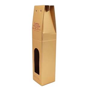 Fabricant professionnel, prix raisonnable, boîte à vin en carton pour une seule bouteille, emballage cadeau, boîte en papier avec fenêtre - Product Image 1