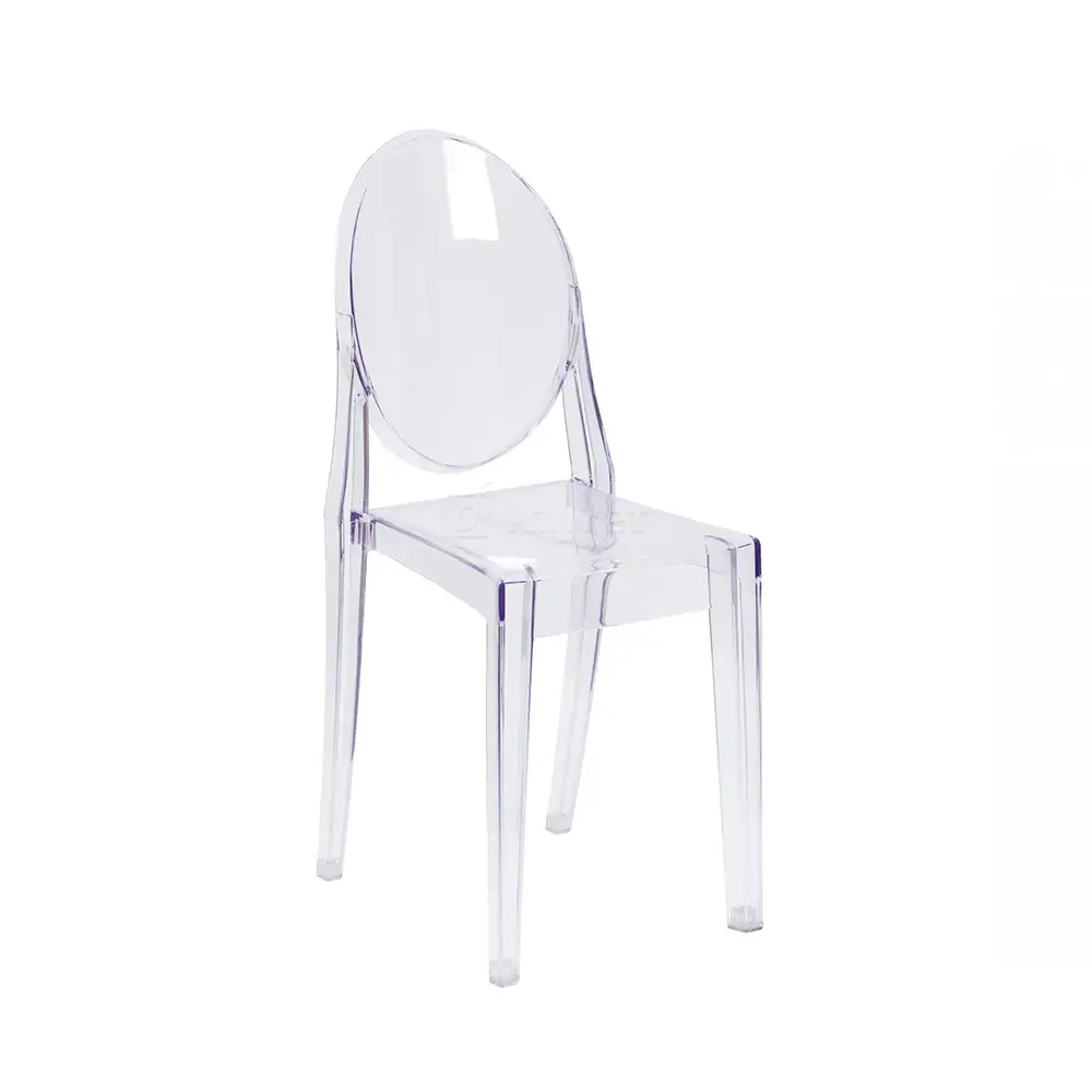Wholesale stackable events oem customized janyet plastic louis transparent hotel ghost tiffany chair
