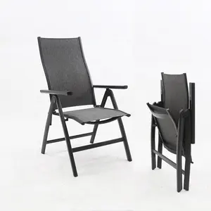 Toptan dış mekan mobilyası katlanır taşınabilir kamp sandalyeleri veranda bahçe hukuk plaj alüminyum yemek masası ve sandalye