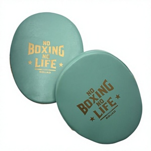 No Boxing No Life - Mitaines d'entraînement professionnelles de haute qualité pour Muay Thai - Design incurvé - Cuir de vachette durable et respectueux de l'environnement - Product Image 1