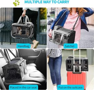 JW-portador de perros medianos, bolsa transportadora de gatos, portador de viaje para perros grandes, portador de gatos portátil de lado suave - Product Image 5