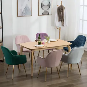 Meubles de cuisine maison scandinave de bonne qualité <span class=keywords><strong>chaises</strong></span> de restaurant en <span class=keywords><strong>velours</strong></span> en tissu rembourré - Product Image 3