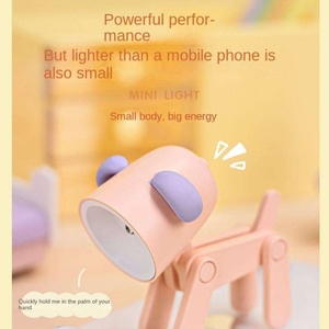 Modern Deer <b>Dog</b> Mini Night <b>Light</b> Cute Foldable ABS Material LED Desk Lamp Children Eye Protection Battery Dormitory Christmas - Product Image 3