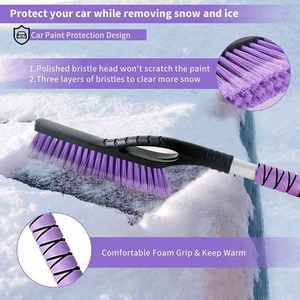 Hot Selling Blue Color <strong>Retractable</strong> Car Cleaning Snow <strong>Shovel</strong> With Foam Handle Car Snow Brush