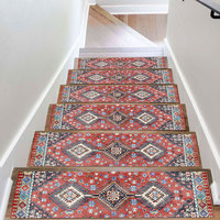 Tapis anti-dérapant en polyester pour marches d'escalier Tapis résistant aux taches Tapis antidérapant pour une installation facile