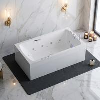 Baignoire rectangulaire certifiée CUPC avec drain d'angle, design écologique pour hôtels, spas et bains à remous – Fournisseur en gros