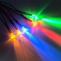 Miniature blanc rouge vert bleu jaune LED pré-câblé DC 3V 5V 12V jouet personnalisable/indicateur de panneau F3/3MM F5/5MM 8MM 10MM Diodes