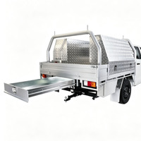 Kit de benne complète Lamax 1800 mm pour double cabine avec boîtes à outils en aluminium de 1500 mm pour auvent de pick-up