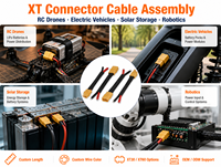 Kabel Pengisi Daya Baterai Li-ion Pesawat SSY Custom OEM/ODM Xt30/Xt60/Xt90 dengan Bodi Kuningan dan Kabel Tembaga Terpilin