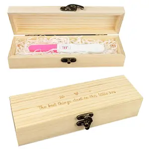 怀孕测试纪念品盒惊喜礼品木制怀孕公告盒木制婴儿公告盒