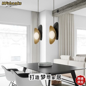 HFshanks Nordic Style Chandelier Gold Glass LED Pendant <b>Light</b> For Living Room Dining Room Home Decor - Product Image 1