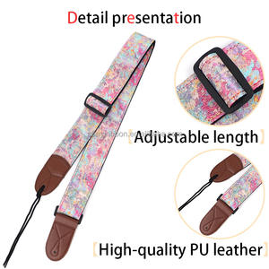 Sangle de sac en cuir PU de large de qualité supérieure de 2 "sangle de guitare en Polyester réglable pour guitare acoustique basse personnalisée - Product Image 5