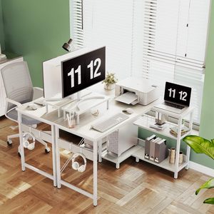 Support moderne <span class=keywords><strong>d</strong></span>'hôte de processeur de moniteur de bureau <span class=keywords><strong>d</strong></span>'ordinateur en bois <span class=keywords><strong>d</strong></span>'acier de forme de L pour la table <span class=keywords><strong>d</strong></span>'étude <span class=keywords><strong>d</strong></span>'écriture simple <span class=keywords><strong>d</strong></span>'école de bureau - Product Image 2