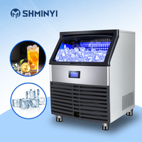 Machine à glaçons cubiques commerciale de 130 kg avec solution de refroidissement par air et par eau avancée pour les entreprises et la restauration