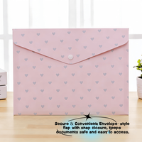 Bolsa de papelería de Pvc, cubierta gruesa para archivos A4, bolsa bonita para hojas sueltas, accesorio para escuela y oficina