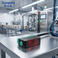 Sensor Óptico Garantta BGS PNP NPN IP67 Ajustable con Distancia de Detección de 300 mm, Sensor Fotoeléctrico Láser Infrarrojo