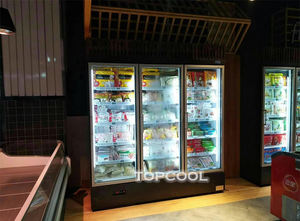 Торговая марка TOPCOOL, стеклянные двери для супермаркета, шкафы для напитков, коммерческий холодильник, пивной охладитель, вертикальный холодильник с дисплеем - Product Image 3