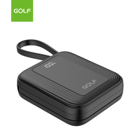 Chargeur Mobile au Lithium Portable LCD numérique en gros bloc d'alimentation personnalisé charge rapide PD 20W batterie externe 10000mAh avec câble