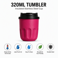Nouvelle mini tasse thermos à café pour filles, bouteille d'eau portable en acier inoxydable de 320 ml pour l'extérieur, isolation thermique