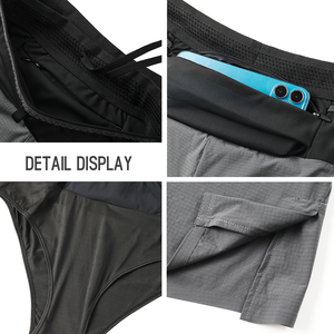 Best Seller <span class=keywords><strong>pantaloncini</strong></span> da ginnastica da uomo 2-in-1 da ginnastica in maglia di compressione personalizzata in Nylon per allenamento <span class=keywords><strong>pantaloncini</strong></span> da allenamento con fondo attivo per uomo - Product Image 6