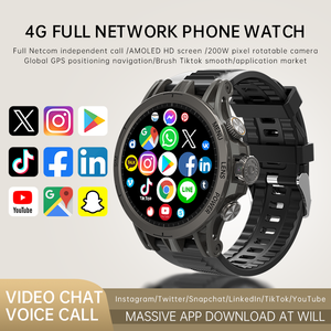 Montre connectée Android 5G avec carte SIM, écran AMOLED, étanche, caméra, NFC, GPS et assistant vocal IA - Product Image 1
