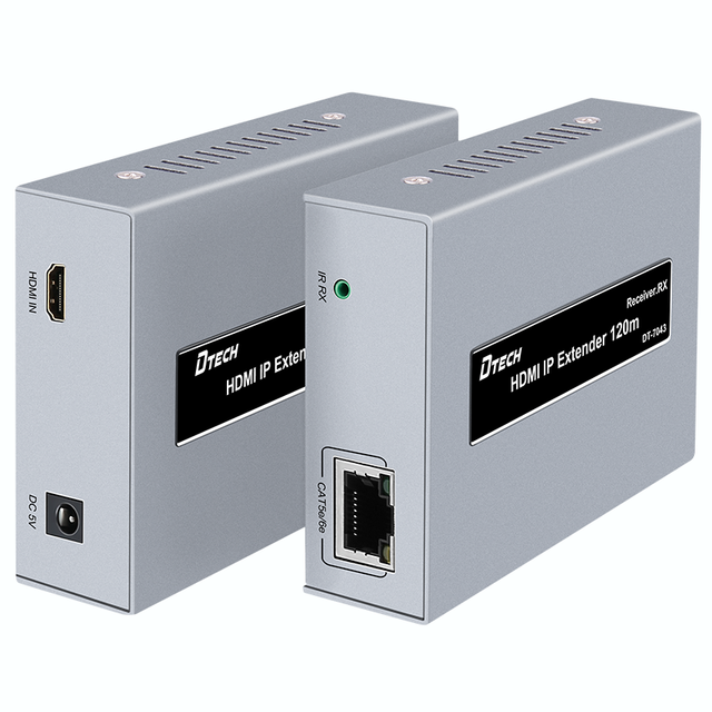 DTECH 1080P Cascade Transmission Cat5 Cat6 4k 120m Ip Sender HDMI Extender