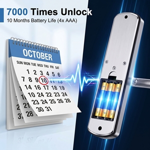 Serrure de porte intelligente IP64 Tuya TTlock en acier inoxydable 304 avec empreinte digitale Cloud 5-1, déverrouillage intelligent pour <span class=keywords><strong>Airbnb</strong></span>, hôtels, bureaux - Product Image 4